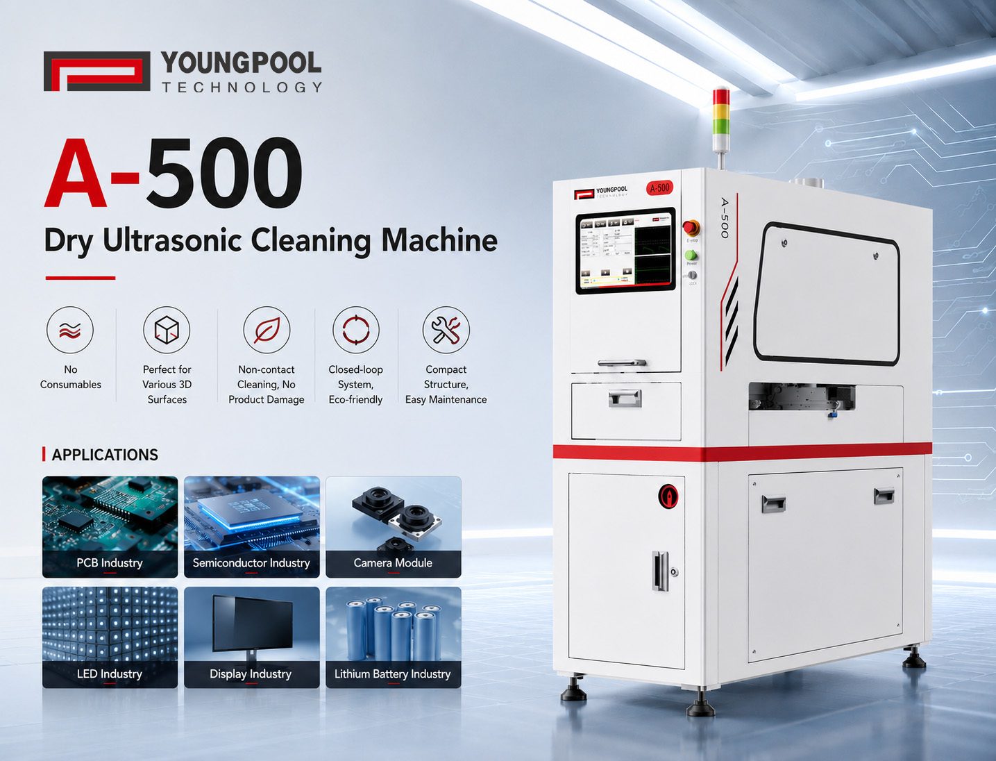 Youngpool Technology Dry Ultrasonic Cleaning Machine | A Non-Contact Solution for PCB Surface Cleaning